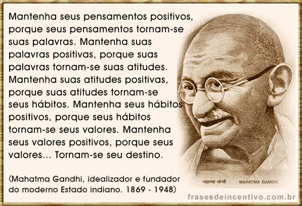 frases de incentivo de Gandhi