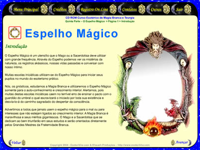 curso espelho mágico, rituais