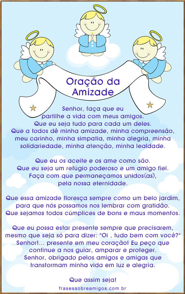 Oração do dia do amigo, oração da amizade