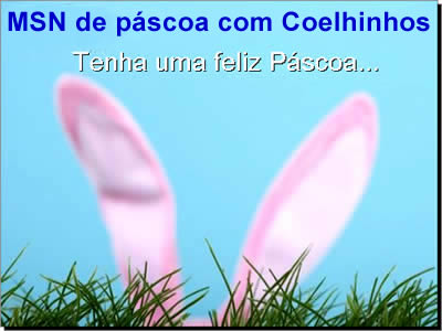 mensagem de páscoa com coelhinhos