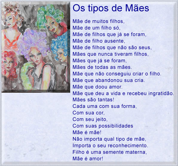 mensagem os tipos de mãe