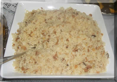 receita de arroz com champanhe