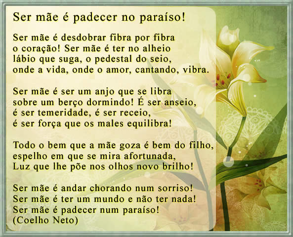 frases ser mãe é padecer no paraíso